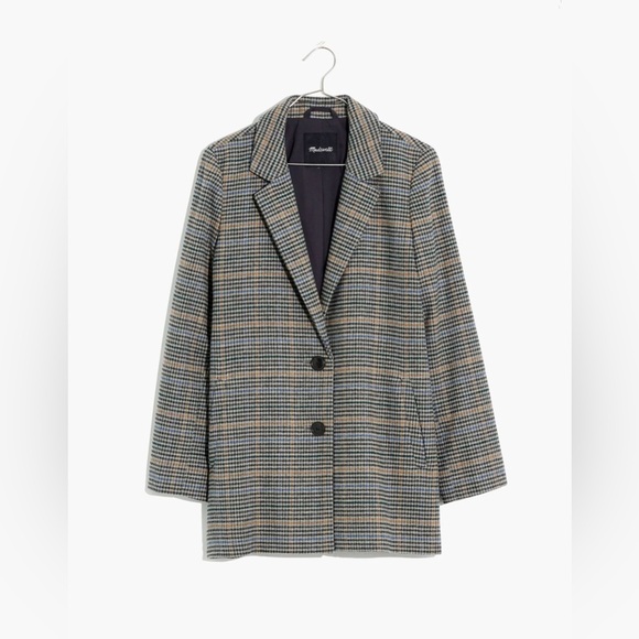 EUC Madewell Dorset Blazer in Bowne Plaid/ Color Essex Houndstooth Menswear (M) - Picture 4 of 15